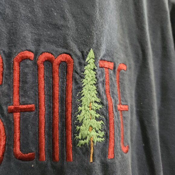 Vintage Yosemite Hike Embroidered Crewneck Shirt Navy Blue Size X-Large - Picture 3 of 10